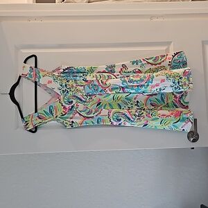 Lilly Pulitzer neck cotton midi